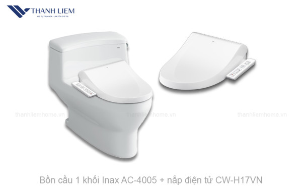Bồn cầu 1 khối Inax AC-4005 + nắp điện tử CW-H17VN