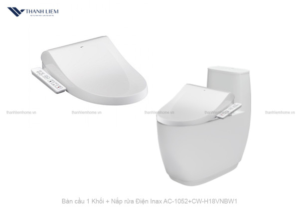 Bồn cầu 1 Khối Inax AC-1052 + Nắp rửa Điện CW-H18VN