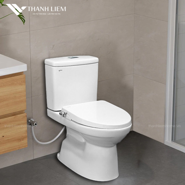 Bồn cầu 2 khối INAX C-117A + Nắp rửa Cơ CW-S15VN