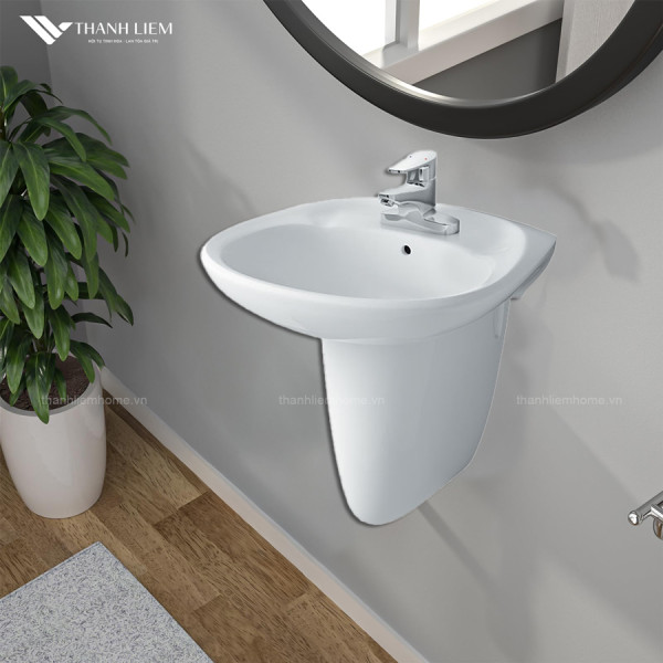 Chậu rửa mặt treo tường Inax L-284VFC