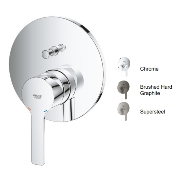 Bộ trộn sen âm tường Lineare, 2 chế độ Grohe 24064001
