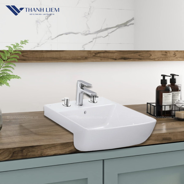 Chậu rửa bán dương bàn Inax L-345VEC