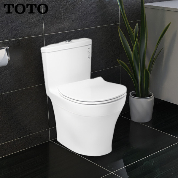 Bồn cầu 1 khối TOTO MS885DT8 + Nắp đóng êm TC600VS