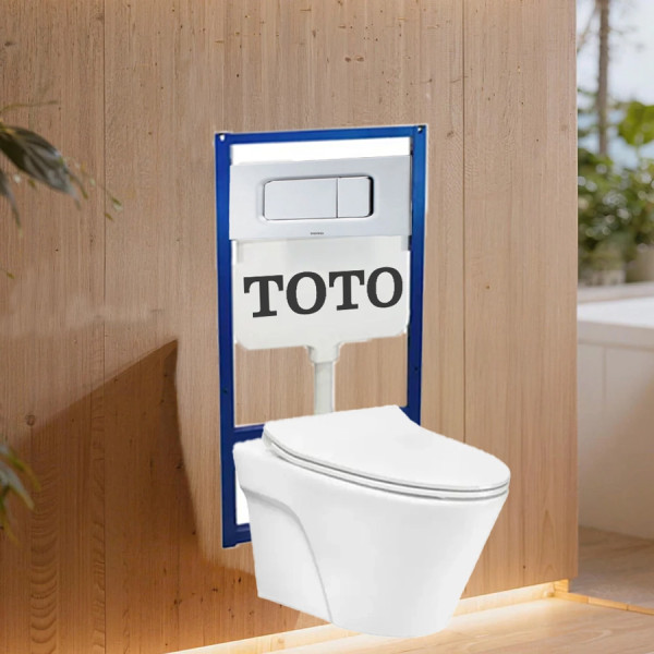 Bồn cầu treo tường TOTO CW822RA + Nắp đóng êm TC600VS