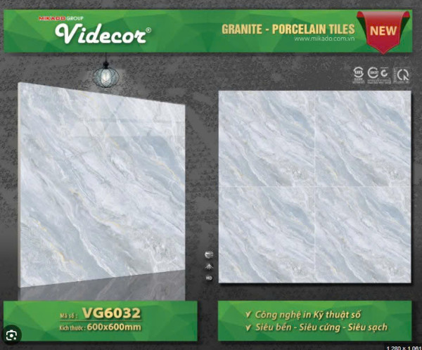 Gạch lát nền 600x600 Mikado Videcor VG6032