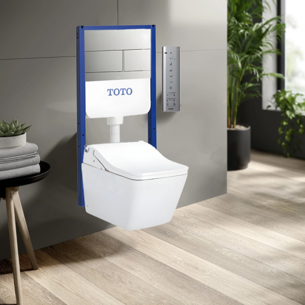 Bồn cầu treo tường TOTO CW522EA tích hợp nắp đóng êm TC804C2Z