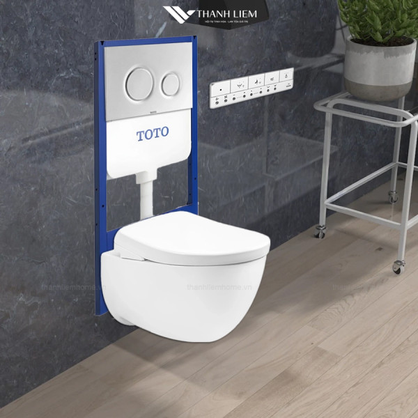 Bồn cầu treo tường TOTO CW812REA tích hợp nắp rửa điện TCF47360GAA
