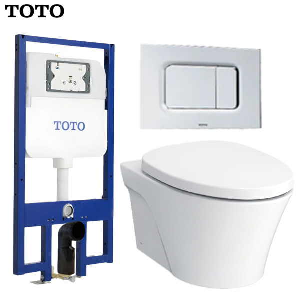Bồn cầu treo tường TOTO CW822RA nắp đóng êm TC385VS