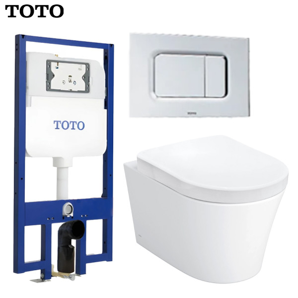 Bồn cầu treo tường TOTO CW553C nắp đóng êm TC384CVK
