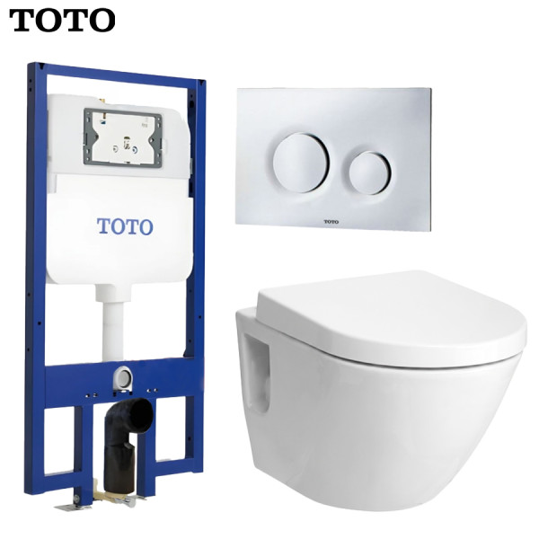 Bồn cầu treo tường TOTO CW762 nắp đóng êm TC384CVK
