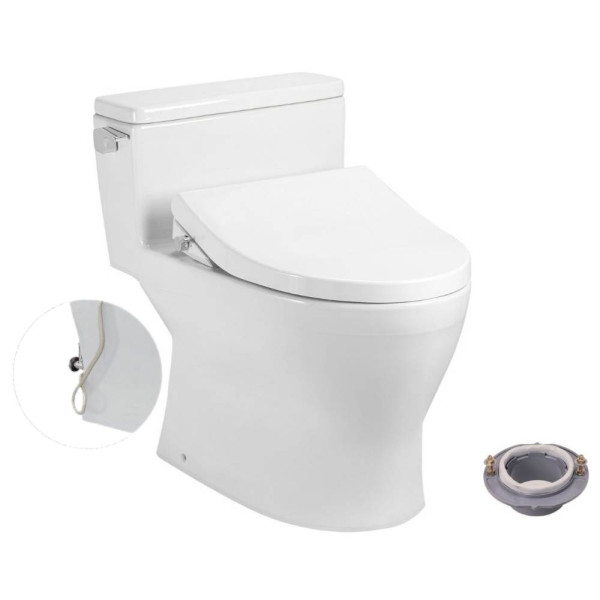 Bồn cầu TOTO MS188VKE4#XW T53P100VR 1 khối nắp rửa cơ TCW1211A