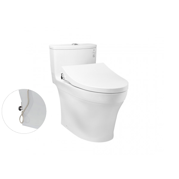 Bồn cầu TOTO MS885DE4#XW 1 khối nắp rửa cơ TCW1211A