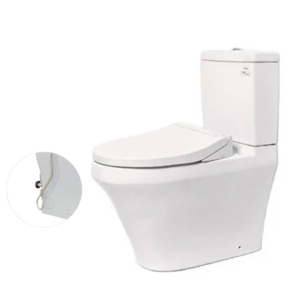 Bồn cầu TOTO CS945PDE2#XW 2 khối nắp rửa cơ TCW07S thoát ngang 