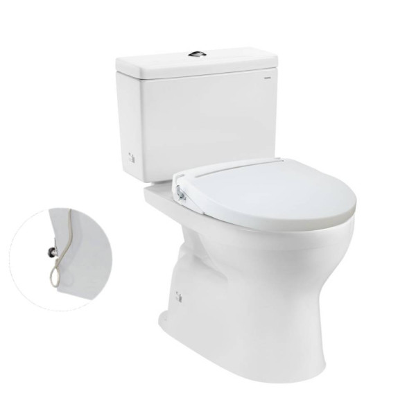 Bồn Cầu TOTO CS302DE2#W 2 Khối Nắp Cơ TCW07S