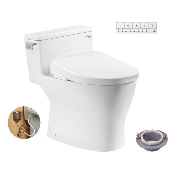 Bồn cầu TOTO MS188VKW23#XW T53P100VR 1 khối nắp điện tử Washlet S7 TCF47360GAA 