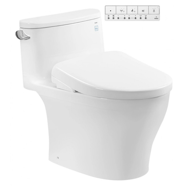 Bồn Cầu Điện Tử TOTO MS887CRW23#XW Nắp Rửa Washlet TCF47360GAA S7 Giấu Dây