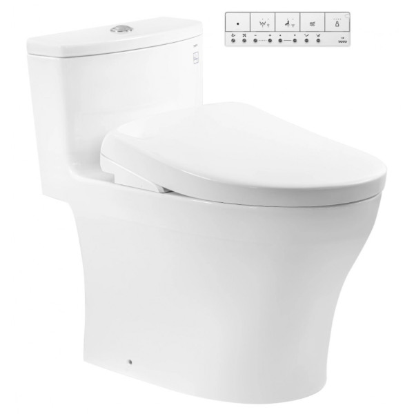 Bồn Cầu Điện Tử TOTO MS885CDW23#XW Nắp Rửa Washlet TCF47360GAA S7 Giấu Dây