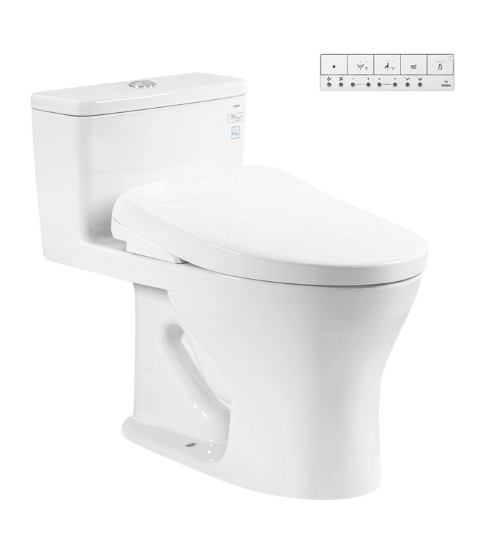 Bồn cầu TOTO MS855CDW23#XW 1 khối nắp điện tử Washlet S7 TCF47360GAA giấu dây 