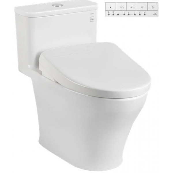 Bồn Cầu Điện Tử TOTO MS857CDW23#XW Nắp Rửa Washlet TCF47360GAA S7 Giấu Dây