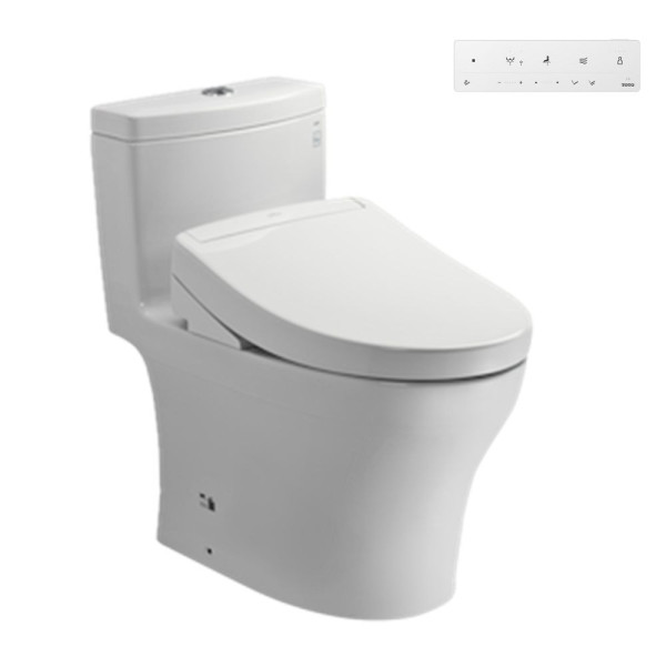 Bồn cầu TOTO MS889CDRW25#XW 1 khối nắp điện tử Washlet S5 TCF34461GAA giấu dây 