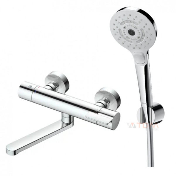 Vòi Sen Nhiệt Độ Nhật TOTO TBV03427V/TBW01035V Tay Sen Mist Spa 3 Chế Độ Xả Bồn