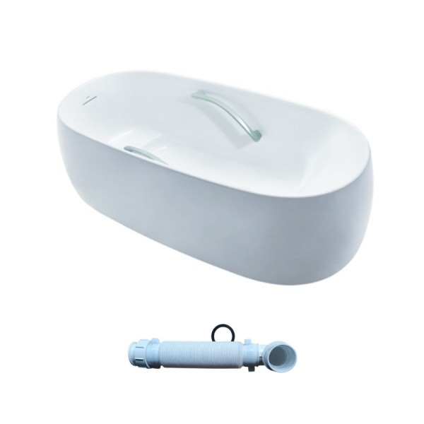  Bồn tắm đặt sàn TOTO PJY1744WHPWEN#MW TVBF412 GALALATO 1m7 tay vịn gồm ống thải 