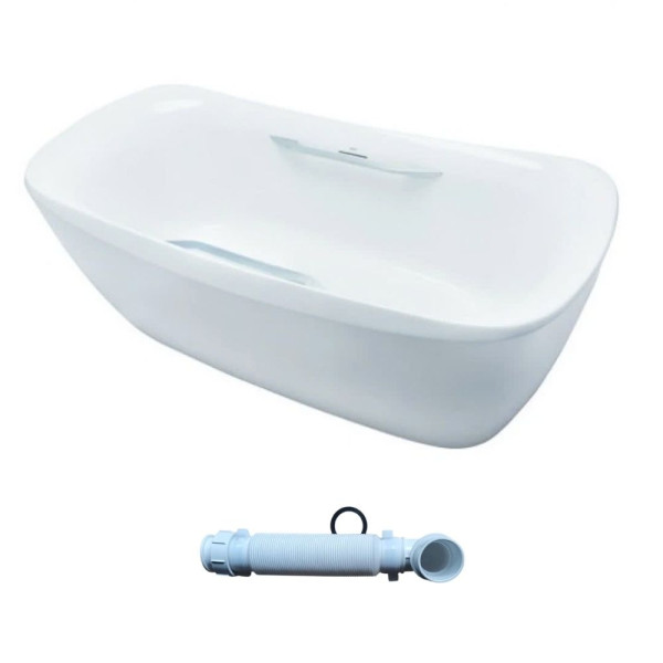  Bồn tắm đặt sàn TOTO PJY1734HPWEN#GW TVBF412 GALALATO 1m7 tay vịn gồm ống thải 