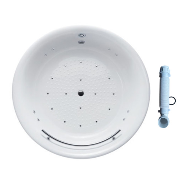  Bồn tắm TOTO PPYD1720HPTE#P TVBF412 ngọc trai massage 1m7 tay vịn gồm ống thải 