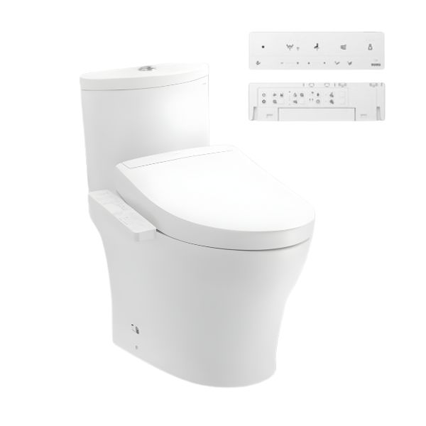  Bồn cầu TOTO CS838CDW25#XW 2 khối nắp điện tử Washlet S5 TCF34461GAA giấu dây 