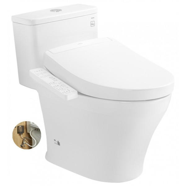 Bồn Cầu Điện Tử TOTO MS857DW24#XW Nắp Rửa Washlet TCF33461GAA S2