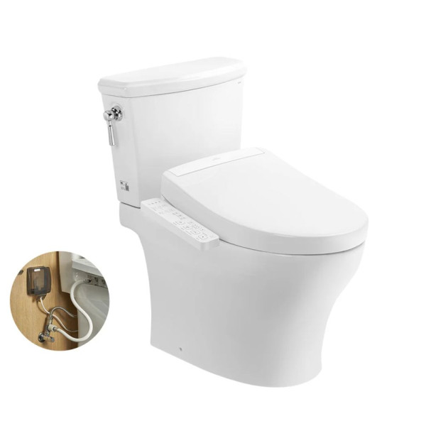  Bồn cầu TOTO CS986GW24#XW 2 khối nắp điện tử Washlet S2 TCF33461GAA 