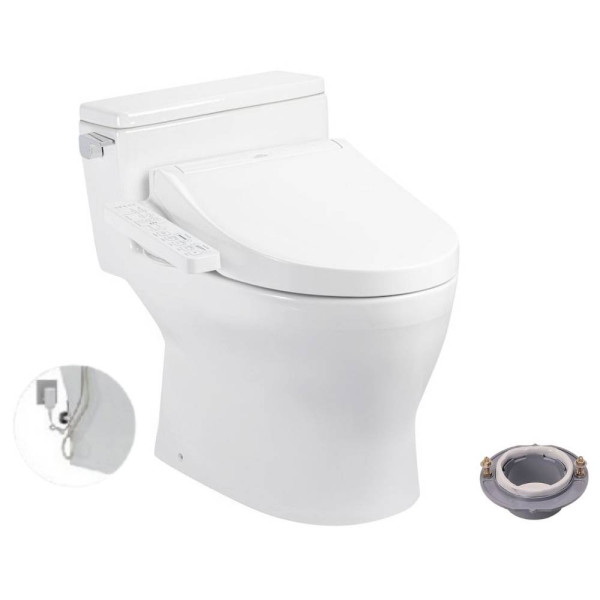  Bồn cầu TOTO MS188VKW16#XW T53P100VR 1 khối nắp điện tử Washlet C2 TCF23410AAA 
