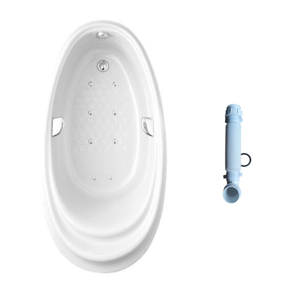  Bồn tắm TOTO PPYB1610LHPTE#P TVBF412 ngọc trai massage 1m6 tay vịn gồm ống thải 