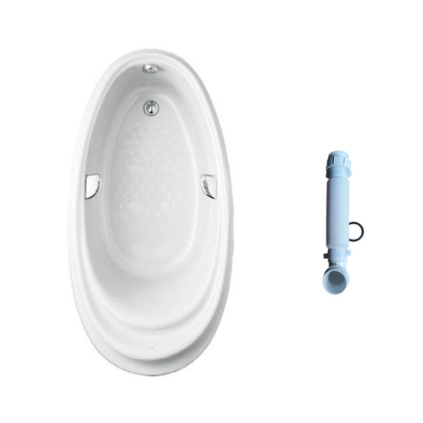  Bồn tắm TOTO PPY1610HPTE#P TVBF412 ngọc trai 1m6 tay vịn gồm ống thải 
