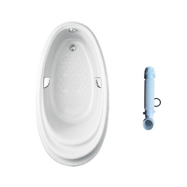  Bồn tắm TOTO PPY1610HPTE#S TVBF412 ngọc trai 1m6 tay vịn gồm ống thải 