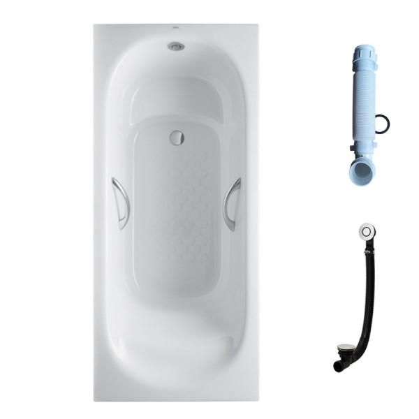  Bồn tắm TOTO PPY1750HPE#P DB505R-3B TVBF412 ngọc trai 1m7 tay vịn gồm bộ xả thải 