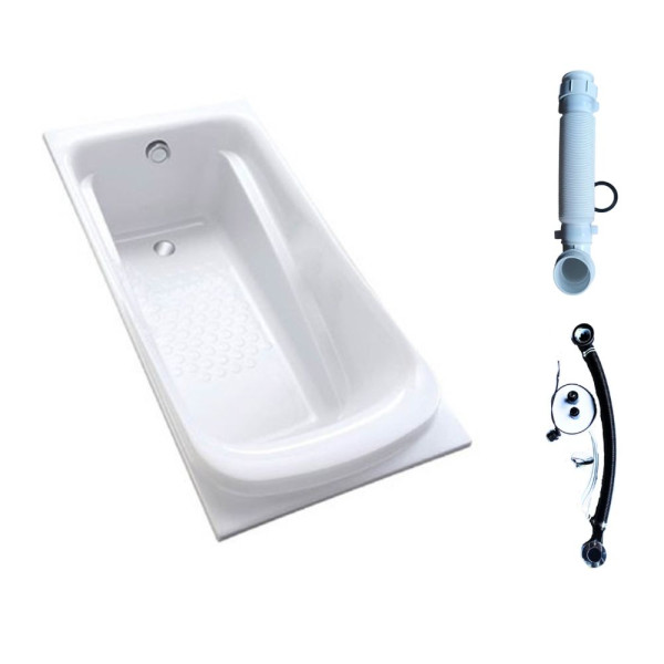  Bồn tắm TOTO PPY1560PE#P TVBF412 DB505R-2B ngọc trai 1m5 gồm bộ xả thải 