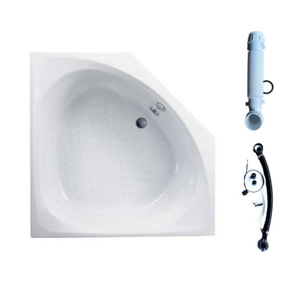  Bồn tắm TOTO PAY1300PE#W TVBF412 DB505R-2B nhựa 1m3 đặt góc gồm bộ xả thải 