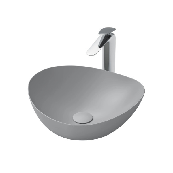  Chậu lavabo đặt bàn TOTO LT4704G17#MGR (LT4704G17MGR) xám mờ vành mỏng Linear Ceram 
