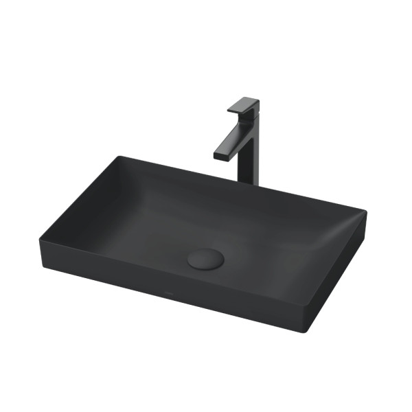  Chậu lavabo đặt bàn TOTO LT4716G17#MBL (LT4716G17MBL) đen mờ vành mỏng Linear Ceram 