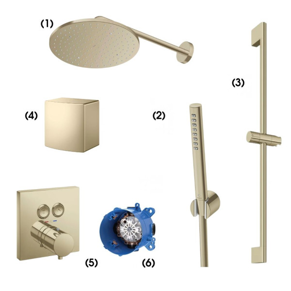  Set sen tắm âm tường 2 đường nước nhiệt độ TOTO TBW08003A TBW02017A 