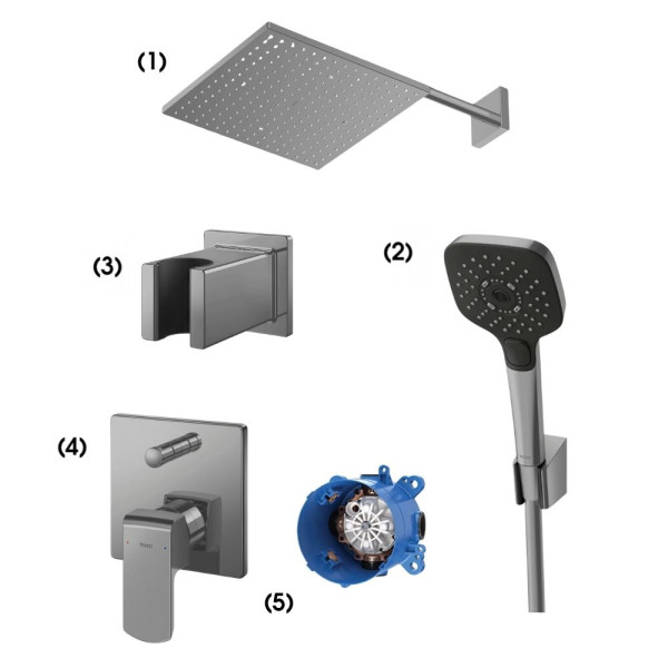  Set sen tắm âm tường 2 đường nước nóng lạnh TOTO TBW08003A TBW02006A 