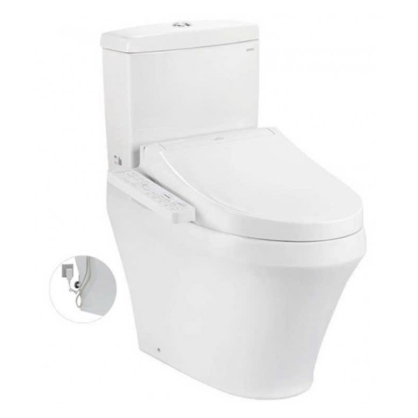  Bồn cầu TOTO CS945PDW16#XW 2 khối nắp điện tử Washlet C2 TCF23410AAA thoát ngang 