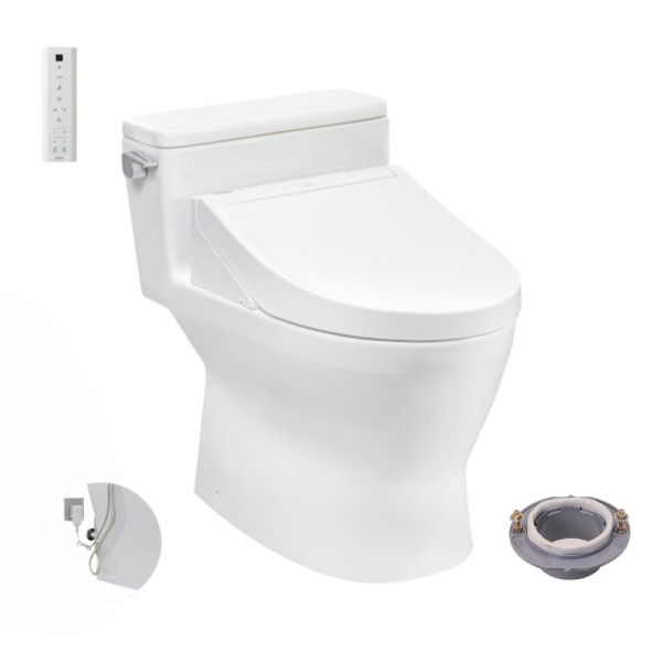  Bồn cầu TOTO MS188VKW14#XW T53P100VR 1 khối nắp điện tử Washlet C5 TCF24410AAA 