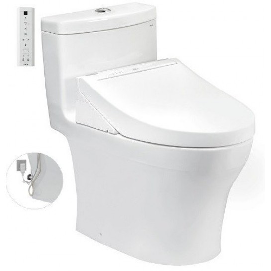  Bồn cầu TOTO MS889DRW14#XW 1 khối nắp điện tử Washlet C5 TCF24410AAA 