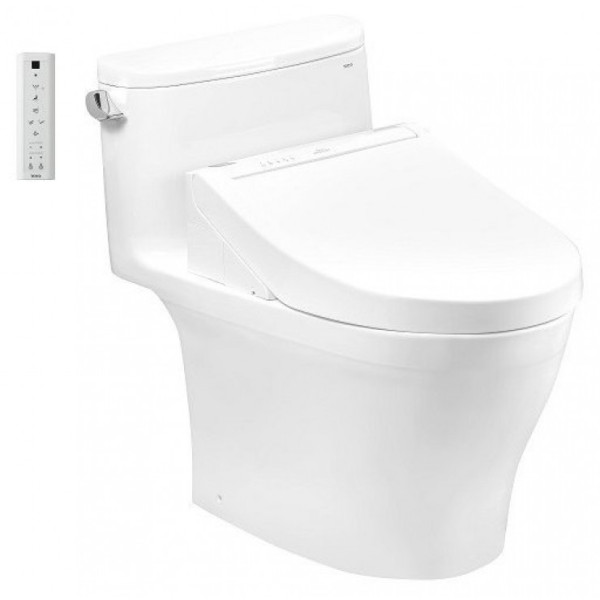  Bồn cầu TOTO MS887CRW15#XW 1 khối nắp điện tử Washlet C5 TCF24460AAA giấu dây 