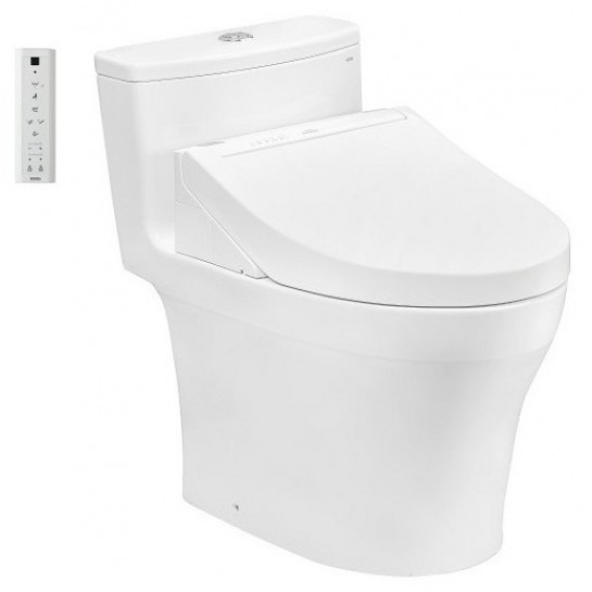  Bồn cầu TOTO MS885CDW15#XW 1 khối nắp điện tử Washlet C5 TCF24460AAA giấu dây 