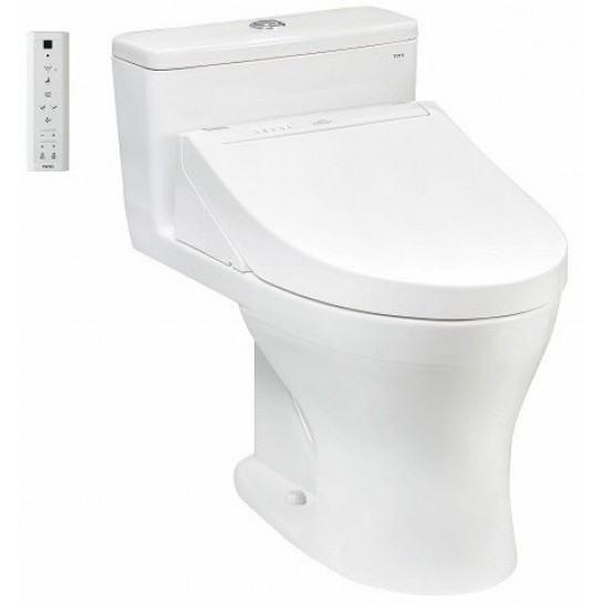  Bồn cầu TOTO MS855CDW15#XW 1 khối nắp điện tử Washlet C5 TCF24460AAA giấu dây 