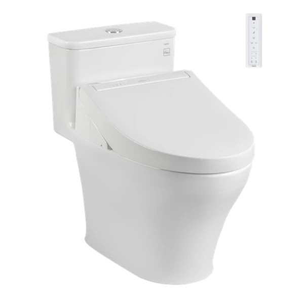  Bồn cầu 1 khối TOTO MS857CDW15#XW nắp điện tử Washlet C5 TCF24460AAA giấu dây 