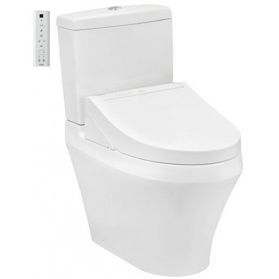  Bồn cầu TOTO CS948CDW15#XW 2 khối nắp điện tử Washlet C5 TCF24460AAA giấu dây 